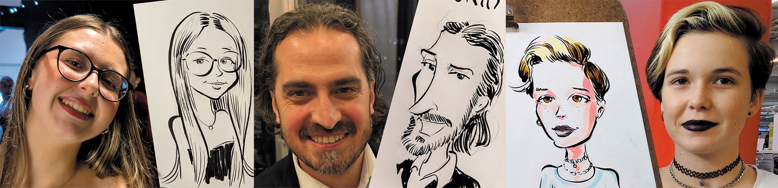 Esempi di caricature di Sébastien Rieu