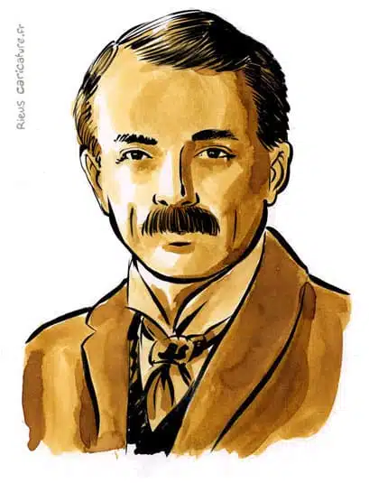 Ritratto ad acquerello seppia di David Lloyd George — Premier ministre — 1863–1945 · Sébastien Rieu