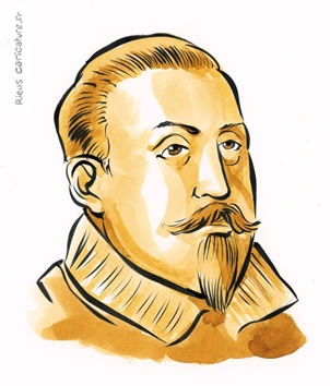 Ritratto ad acquerello seppia di Gustavo II Adolfo — Re di Svezia — 1594–1632 · Sébastien Rieu