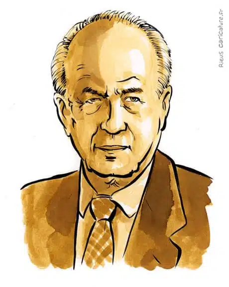 Ritratto ad acquerello seppia di Yitzhak Rabin — Premier ministre — 1922–1995 · Sébastien Rieu