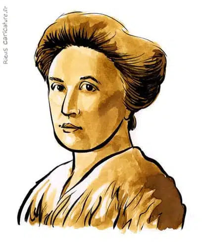 Ritratto ad acquerello seppia di Rosa Luxemburg — Révolutionnaire — 1871–1919 · Sébastien Rieu
