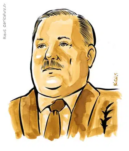Ritratto ad acquerello seppia di Lech Wałęsa — Président — 1943– · Sébastien Rieu